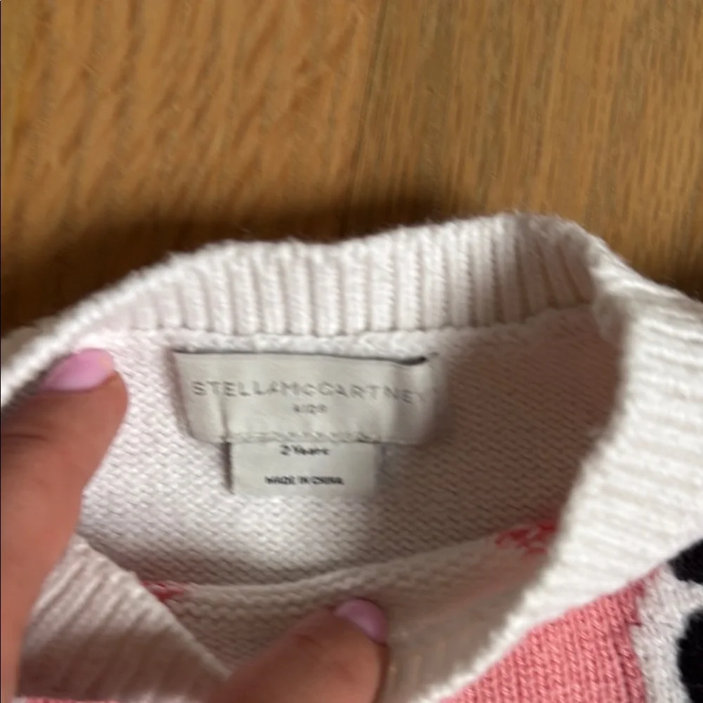 Pink and White Animal Face Sweater - Picture 2 of 2